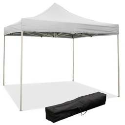 [2006097] Gazebo richiudibile pieghevole 3 X 3 Bianco ricoperto in PVC impermeabile (copia)