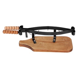 [DFL8029856]  Morsa Porta Prosciutto In Legno E Ferro Battuto