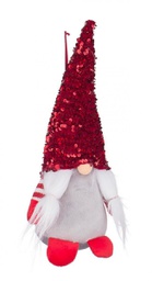 [B0934619] 12x Babbo Doddy Stand Rosso Glitter S