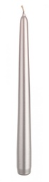 [B0163856] 12x Candela Basic Conica Argento 25Cm