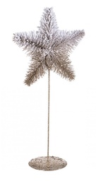 [B0931002] 12x Decorazione Stella Stand Freezy Champagn