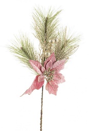 [B0932856] 12x Pick Annabel Poinsettia Rosa H50Cm