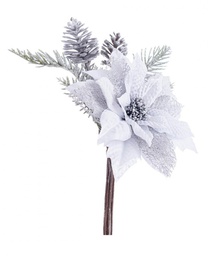 [B0939390] 12x Pick Poinsezia Clare Argento C