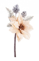 [B0939394] 12x Pick Poinsezia Clare Beige C