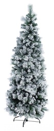 [B0933554] 1x Albero Slim Praga Innevato H210