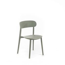 [OM/401/GC] 4x Sedia in polipropilene grigio chiaro 48x54x77,5h cm