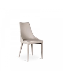 [OM/192/GC] 4x Sedia in similpelle Myriam grigio chiaro STS
