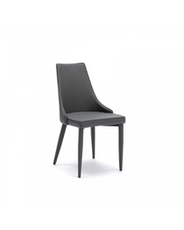 [OM/192/GS] 4x Sedia in similpelle grigio scuro Myriam STS