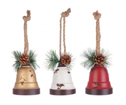 [B0933752] 3x Pendaglio Luxory Bell Met Campana Ass3
