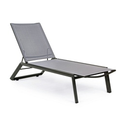 [B0662302] 4x Lettino Cruise reclinabile e con ruote antracite