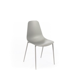 [OM/358/GC] 4x Sedia in polipropilene grigio chiaro 49x48,5x88h cm