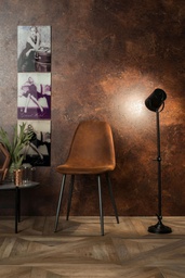 [OM/329/MA] 4x Sedia in similpelle con seduta marrone 450x84 cm