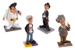 [B0183172] 4x Statuetta Caricatura Star-2 Ass4