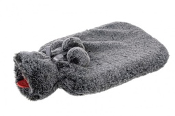 [B0925087] 6x Borsa Acqua Calda Pom Pom Antracite 2L