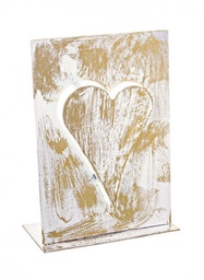 [B0914211] 8x P.Candela Cuore Stand Metal Oro