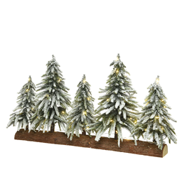 [20035843] Alberi Natale su tavola decorazione natalizia L65xP15xH35 cm