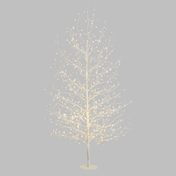 [20100253] Albero Ramo TIGLIO Bianco H170cm 784 MicroLED FlashLED 4m+ø105xH170cm Luci di Natale