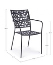 4x Sedia C-Br Kelsie Antracite - 