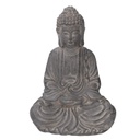 Buddha resina grigio cm 27x20h39
