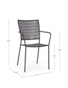4x Sedia C-Br Lizette Antracite