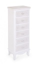 Cassettiera classica in legno bianco 6 cassetti Charlene
