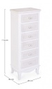 Cassettiera classica in legno bianco 6 cassetti Charlene