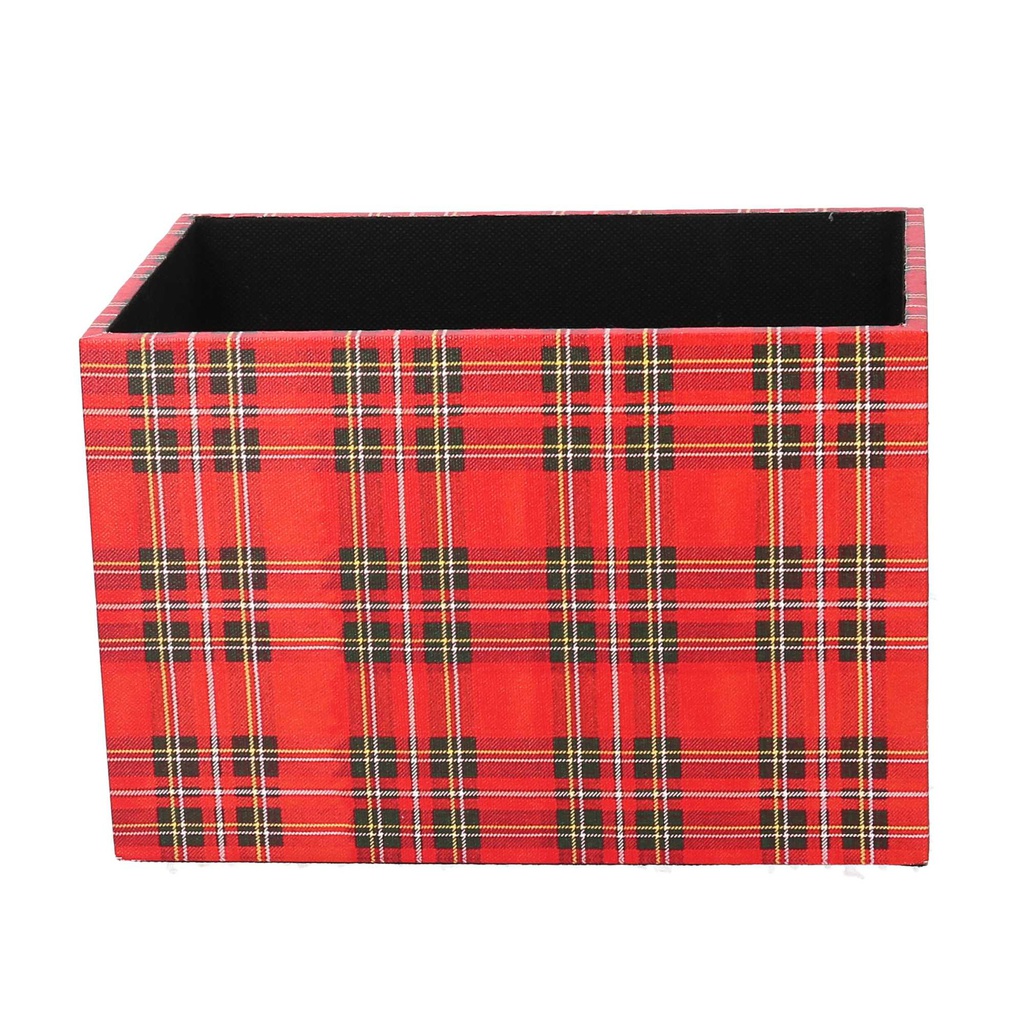 Cassetto ecopelle 1-3 scozzese rettangolare cm 36x24h20