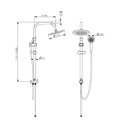 Colonna Doccia Serie Papete Cromato con Doccia 3 Getti