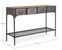 Consolle Store 4 cassetti 1 ripiano in stile industriale