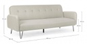Divano Letto Bridjet Beige in tessuto reclinabile