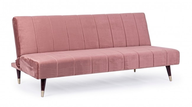 Divano Letto tre posti rosa reclinabile