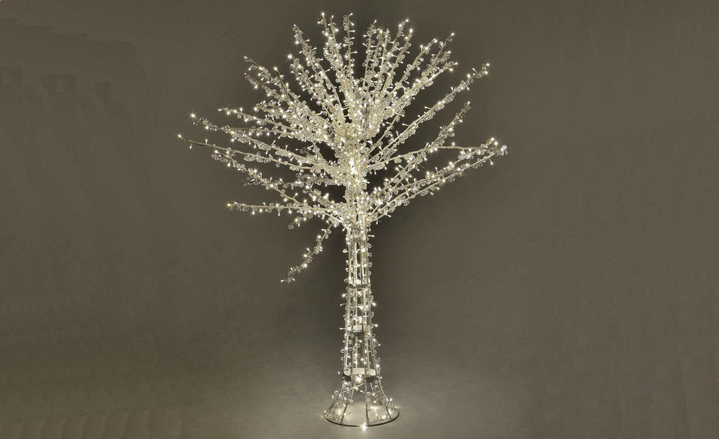 Albero led cristallo con 1016 led bianco caldo altezza cmø165h150