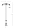 Lampada a Sospensione in Alluminio Verniciato e Smaltato Bianco, Adatta per Lampade a Risparmio Energetico grafite