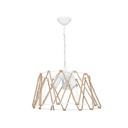 Lampada a sospensione  Evren ASZ1030 3 luci metallo bianco e corda EFFEZ