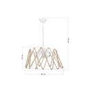 Lampada a sospensione  Evren ASZ1030 3 luci metallo bianco e corda EFFEZ