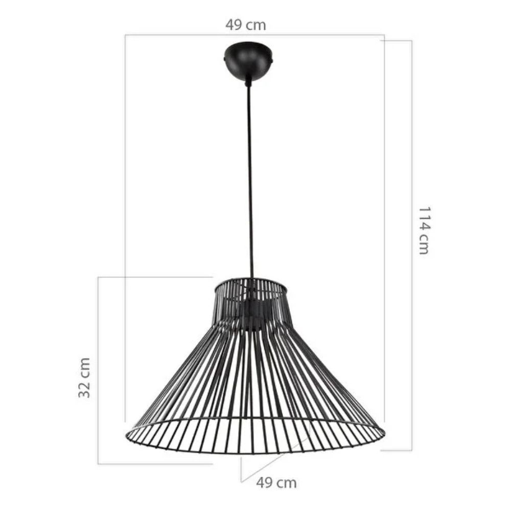 Lampada a sospensione Panama MDL4135 filo metallico nero