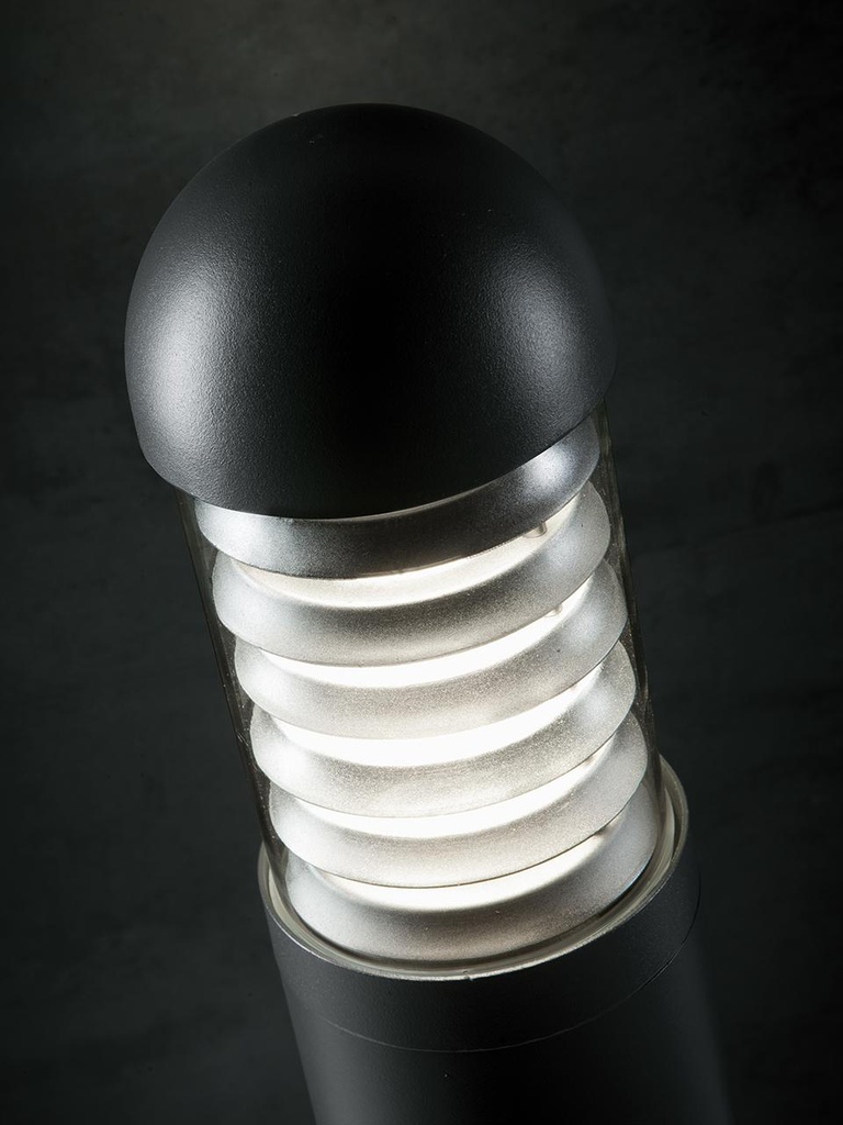 Lampada da esterno in alluminio pressofuso con diffusore in vetro trasparente grafite