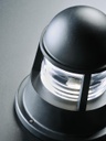 Lampada da esterno in alluminio pressofuso con diffusore in vetro trasparente grafite