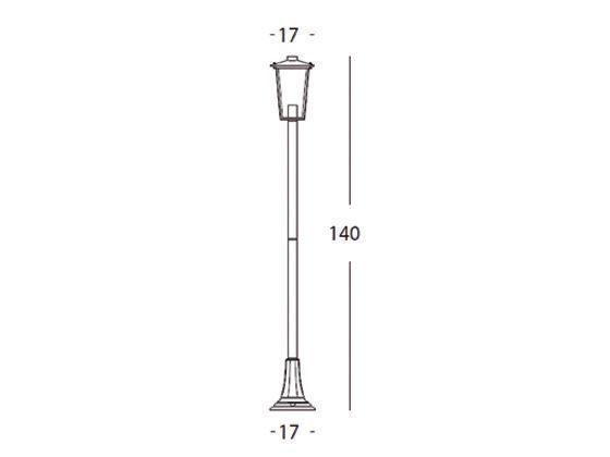 Lampada da esterno in alluminio pressofuso con diffusori in vetro trasparente biancooro
