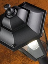 Lampada da esterno in alluminio pressofuso con diffusori in vetro trasparente nero