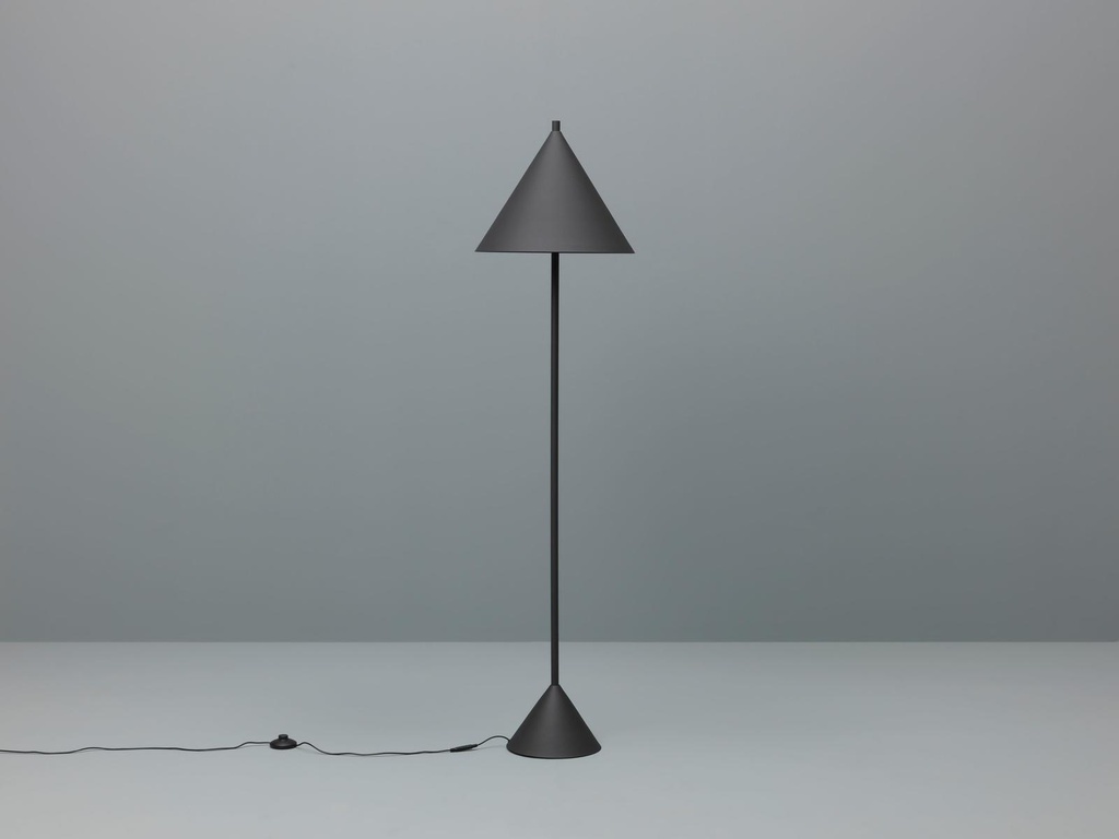 Lampada da terra in metallo nero D40xD40x156h cm