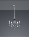 Lampadario Contemporaneo 5 Portalampada E14 Lucerna Cromo Trio Lighting