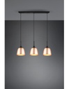 Lampadario Lineare 3 Pendel Sospesi Ottone Chiron Trio Lighting