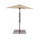 Ombrellone da giardino con braccio diametro 300x h253 cm SORRENTO Antracite-Natural iperbriko