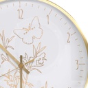 Orologio alluminio farfalle bianco tondo cm ø31