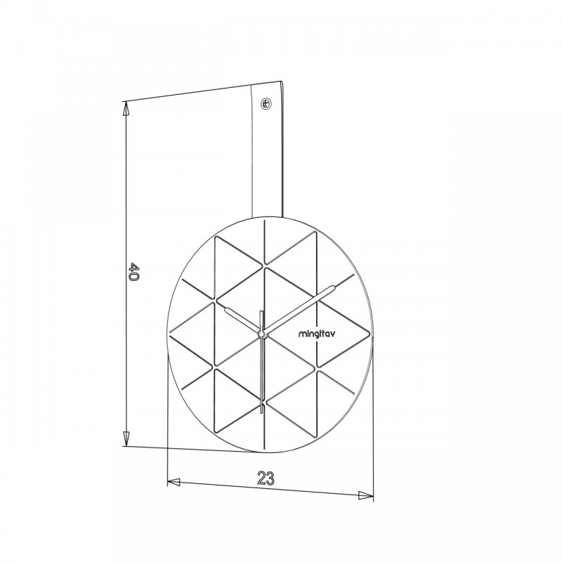 Orologio da parete design moderno cm 23x40 h