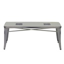 Panchina ferro bristol bianco antico cm 103x38h45