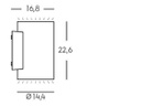 Lampada da parete in alluminio pressofuso con diffusori in vetro trasparente - 40W - 4242 lumen - Classe E - Luce calda - IP65 - 2 lampade corten