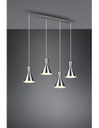 Lampadario Lineare Enzo 4xE27 Nichel Opaco Trio Lighting