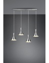 Lampadario Lineare Enzo 4xE27 Nichel Opaco Trio Lighting